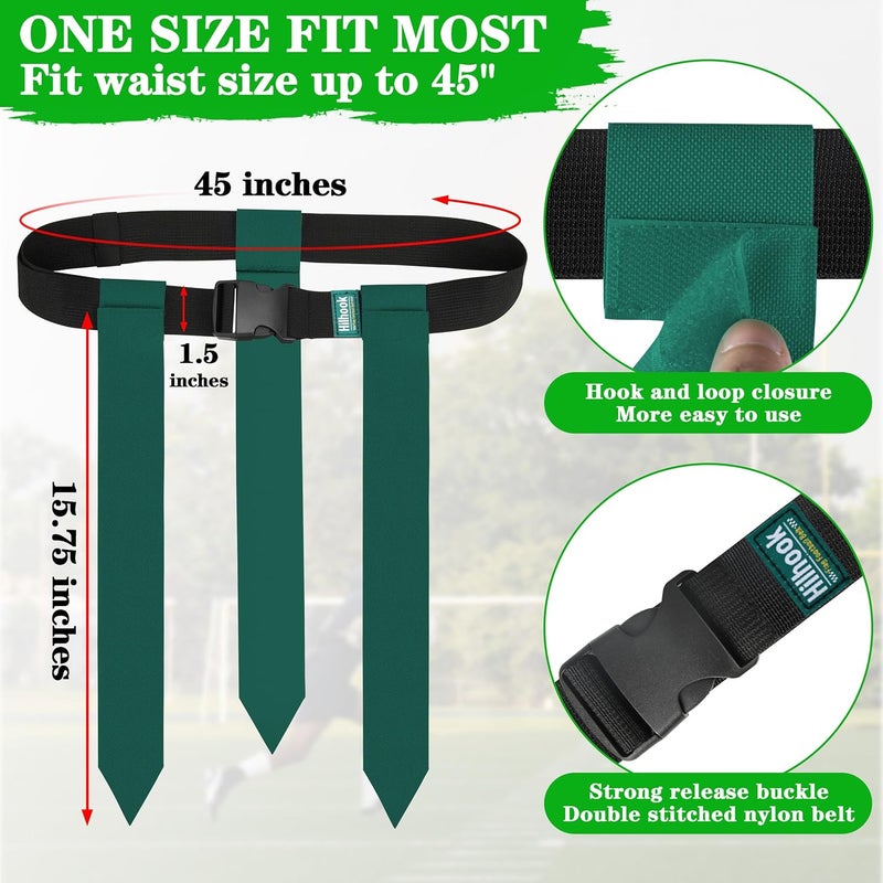 Hilhook Flag Football Belts, 14 Player Flag Football Set with 42 Flags for Kids Youth and Adults Training Equipment - Image 3